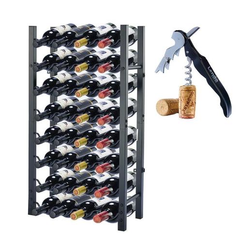 Wijnrek | 32 flessen | 45x20x80cm | Staal | Flessenrek |, Huis en Inrichting, Woonaccessoires | Wijnrekken, 75 cm of meer, 25 flessen of meer