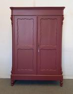 Antieke meidenkast kledingkast biedermeier demontabel Merlot, Ophalen of Verzenden