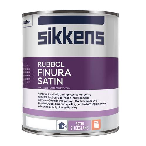Sikkens Rubbol Finura Satin - Alle kleuren leverbaar - 2,..., Doe-het-zelf en Verbouw, Verf, Beits en Lak, Lak, Overige kleuren