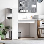 vidaXL Bureau met Opbergruimte Wit 113x54x120 cm Gemaakt van, Huis en Inrichting, Verzenden, Nieuw