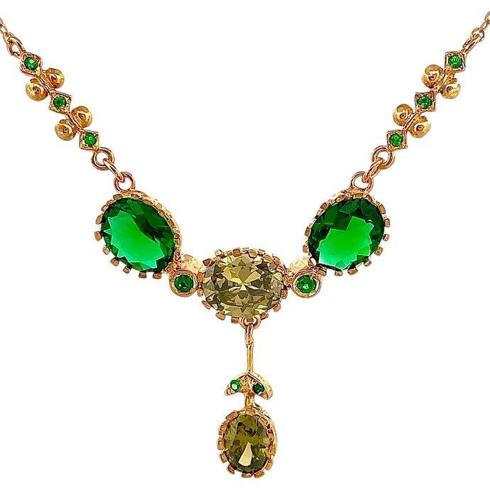 Zonder Minimumprijs - Halsketting - 9 kt. Geel goud, Zilver, Sieraden, Tassen en Uiterlijk, Kettingen