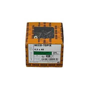 HECO TOPIX RVS A2 Schroef Torx TX25 4.5x40 – 200 stuks beschikbaar voor biedingen