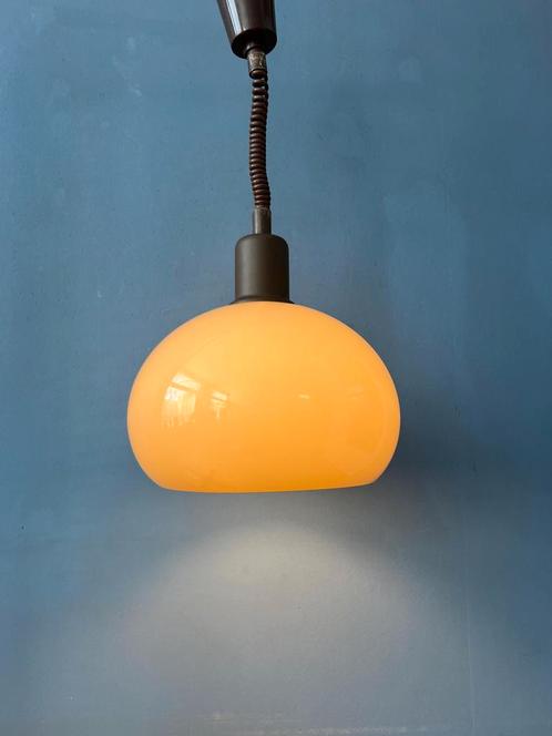Vintage Beige Mushroom Acrylic Glass Pendant Lamp, Huis en Inrichting, Lampen | Hanglampen, Nieuw, Ophalen of Verzenden