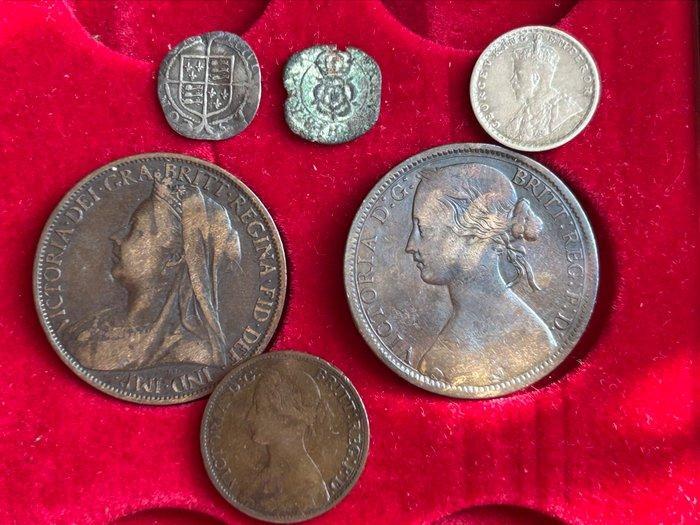 Verenigd Koninkrijk. Elizabeth I-George V. 1601-1917 (Lot of, Postzegels en Munten, Munten | Europa | Niet-Euromunten