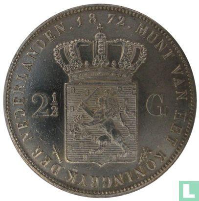 Nederland 2½ gulden 1872, Postzegels en Munten, Munten | Nederland, Losse munt, Overige waardes, Goud, Zilver, Verzenden