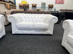 Chesterfield Maarssen !!! Wit Leren 2 Zits Chesterfield Bank, Ophalen, CHESTERFIELD, Tweepersoons, Leer