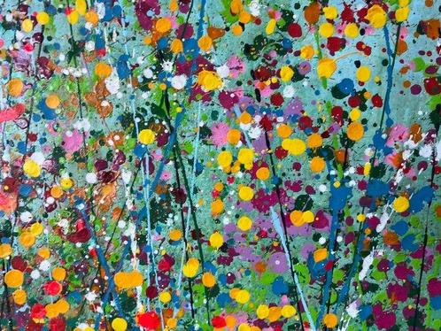 Jane Grieco - Pleine floraison - Tableau, unique, format, Antiek en Kunst, Kunst | Schilderijen | Modern