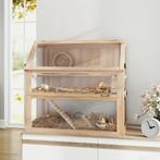 TRUUSK Houten Hamsterkooi Met 3 Verdiepingen Nagarium Knaagd, Verzenden, Nieuw