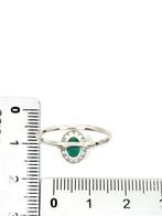 Ring - 18 karaat Witgoud Smaragd - Diamant, Sieraden, Tassen en Uiterlijk, Ringen, Nieuw