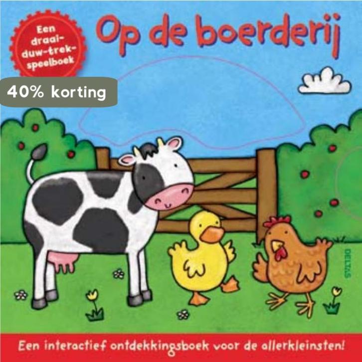 Op de boerderij / Een draai-duw-trek-speelboek 9789044721317, Boeken, Kinderboeken | Kleuters, Gelezen, Verzenden