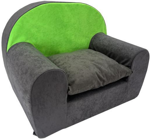 Kinderfauteuil - peuterstoel - 60x40x45 cm - grijs groen, Kinderen en Baby's, Kinderkamer | Tafels en Stoelen, Nieuw, Ophalen of Verzenden