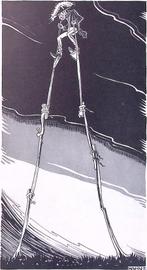 Spotprent met Charles Ruijs de Beerenbrouck op hoge poten, Verzenden