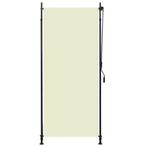 vidaXL Rolgordijn voor buiten 100x270 cm crème, Verzenden, Nieuw