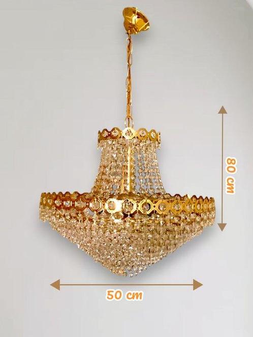 Plafondlamp - Verguld brons - Elegante bronzen lamp, Antiek en Kunst, Antiek | Lampen