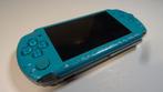 PSP 3000 turquoise groen met garantie, hoes, lader en 32GB, PSP 3000, Ophalen of Verzenden, Refurbished, Overige kleuren
