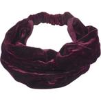 Haarband Bandana Breed Velvet Paars, Nieuw, Verzenden
