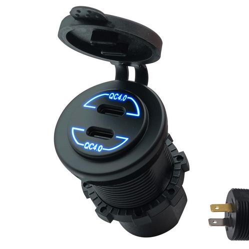 ProRide 12V USB C Autolader 2 Poorten Inbouw - 30W - QC4.0 -, Doe-het-zelf en Verbouw, Elektra en Kabels, Nieuw, Verzenden
