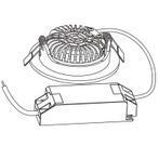 LED inbouwspot Varda Zwart 5W 420lm 60º 2700K IP44 | zaag.., Ophalen of Verzenden, Nieuw