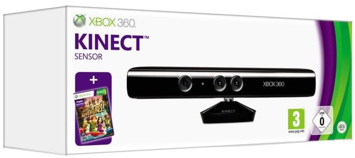 Kinect Sensor Zwart Microsoft Xbox 360 in Doos + Kinect A..., Spelcomputers en Games, Spelcomputers | Xbox 360, Zo goed als nieuw