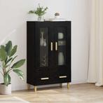 vidaXL Highboard met lade Zwart Eiken 70 x 31 x 115 cm, Huis en Inrichting, Kasten | Buffetkasten, Minder dan 50 cm, Verzenden