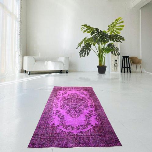 Stijlvol paars vintage - Vloerkleed - 262 cm - 162 cm - met, Huis en Inrichting, Stoffering | Tapijten en Kleden
