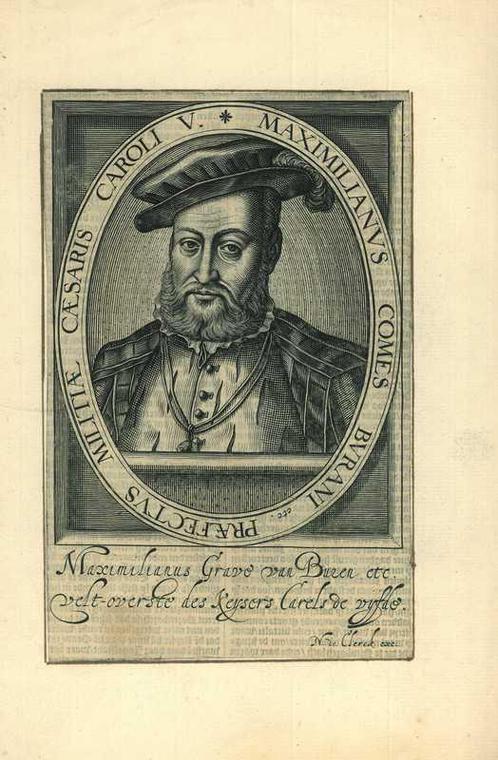 Portrait of Maximiliaan van Egmond, Antiek en Kunst, Kunst | Etsen en Gravures