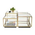 *WOONWINKEL* Kare Design Luigi Gold Gouden Salontafelset, Verzenden, Nieuw