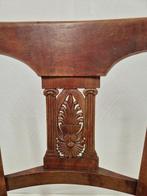 Fauteuil - Beuken - Rood met biezenzitting, Antiek en Kunst