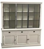 Buffetkast Soest wit met stalen deuren grijsaluminium 200cm, Huis en Inrichting, Kasten | Buffetkasten, Ophalen of Verzenden, Nieuw