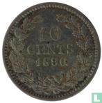 Nederland 10 cents 1890, Postzegels en Munten, Munten | Nederland, Verzenden, 10 cent, Losse munt, Goud