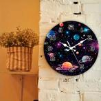 Klok Planeten - Ø 30 cm, Huis en Inrichting, Woonaccessoires | Klokken, Verzenden, Nieuw