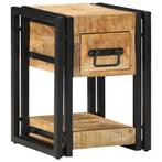 vidaXL Nachtkastje 2 pcs Bruin 30 x 30 x 40 cm massief, Huis en Inrichting, Minder dan 45 cm, Verzenden, Nieuw, Minder dan 55 cm