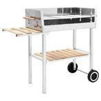 vidaXL Trolleybarbecue met 2 schappen houtskool XXL, Verzenden, Nieuw