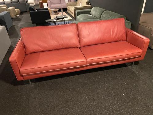 Bank 4 Zits Santos Leder Jucar 15084 Rood bankstel leer, Huis en Inrichting, Banken | Complete zithoeken, Nieuw, Leer, Ophalen