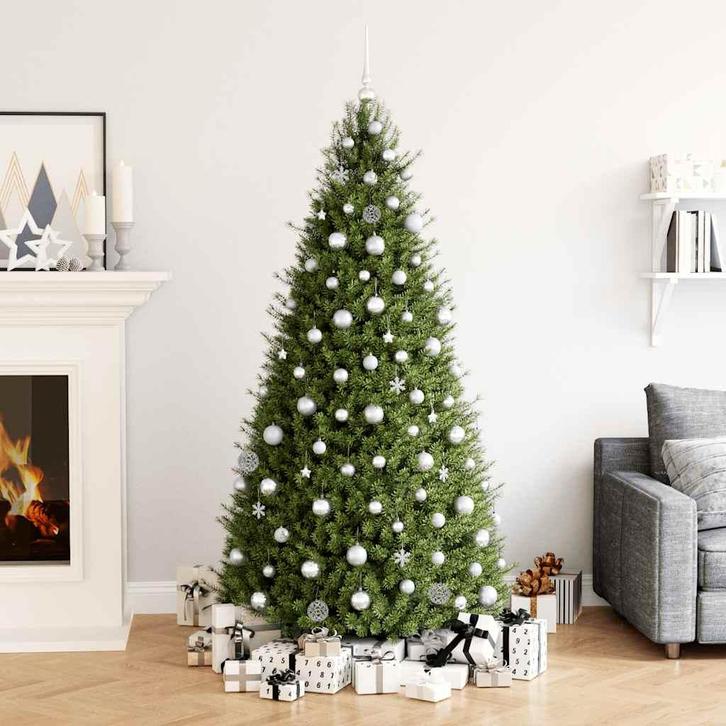 vidaXL 111-delige Kerstballenset polystyreen zilverkleurig, Diversen, Kerst, Nieuw, Verzenden