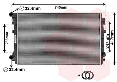 RADIATOR VOOR AUDI A3 8V 2012-2016 5Q0121251EM, Auto-onderdelen, Airco en Verwarming, Nieuw, Ophalen of Verzenden
