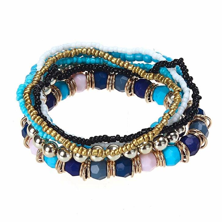 Fako Bijoux - Armband - Beachbumb - Blauw, Sieraden, Tassen en Uiterlijk, Armbanden, Verzenden