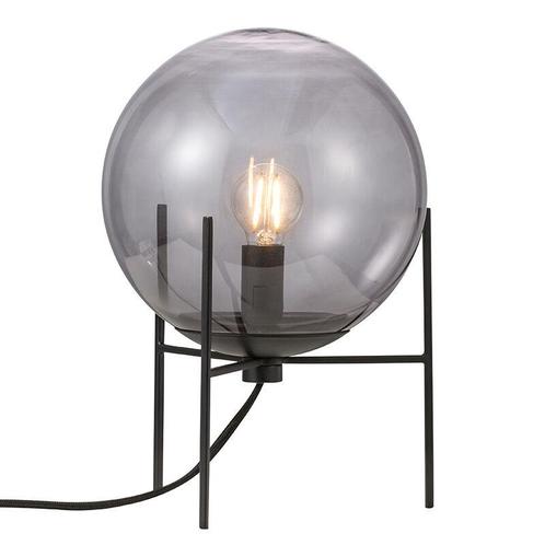 Zwarte tafellamp design, Alton, met schakelaar, Huis en Inrichting, Lampen | Tafellampen, Nieuw, Glas, Minder dan 50 cm, Ophalen of Verzenden