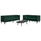 vidaXL 2-delige Loungeset Chesterfield en bolsters fluweel, Verzenden, Nieuw, Vierpersoons of meer, Stof