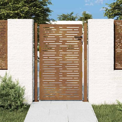 vidaXL Poort vierkant 105x155 cm cortenstaal, Tuin en Terras, Tuinpoorten, Nieuw, Verzenden