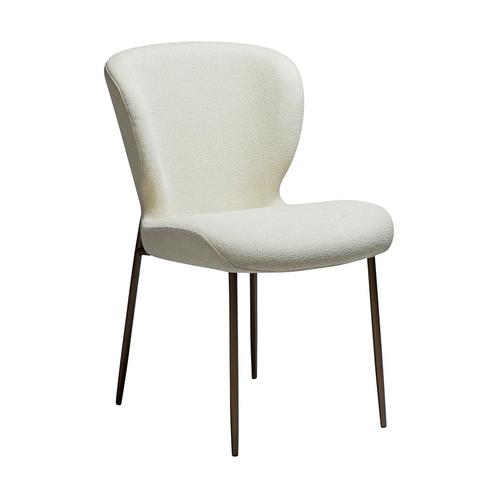 *WOONWINKEL* Dan-Form Glory Luxe Eetkamerstoel Wit Boucle, Huis en Inrichting, Stoelen, Wit, Nieuw, Verzenden