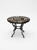 Pietra Dura - Tafel - Marmer, Gietijzer