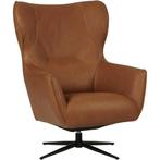 Leren draaifauteuil Leaf - Rancho Cognac (cognac) -, Eigentijds, Klassiek, Modern, Romantisch, Vintage, Nieuw, Ophalen of Verzenden