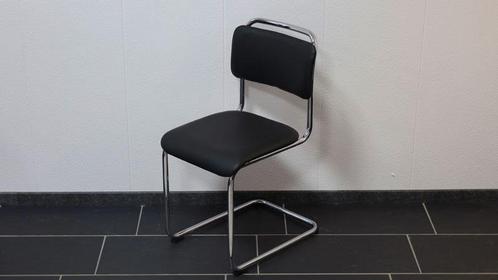 Gispen 101H stoel leer Toledo zwart, Huis en Inrichting, Stoelen, Zo goed als nieuw, Leer, Ophalen of Verzenden