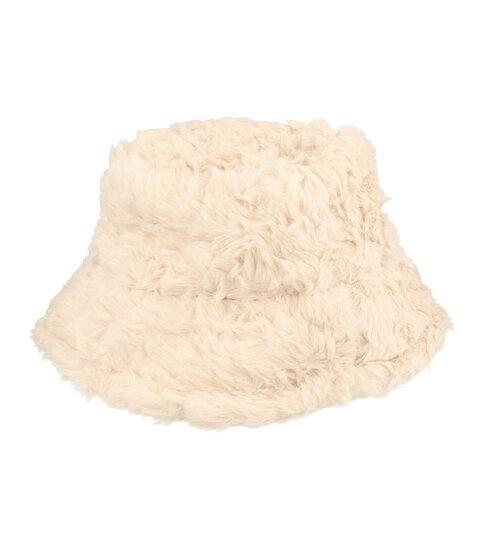 Bucket Hat Fluffy Imitatie Bont Creme, Sieraden, Tassen en Uiterlijk, Uiterlijk | Haarverzorging, Verzenden