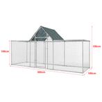 [pro.tec] Stalen kippenren Arguin buitenverblijf 3x1x1-1,5 m, Dieren en Toebehoren, Pluimvee | Toebehoren, Verzenden, Nieuw