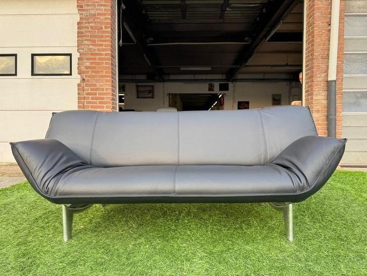 LEOLUX Tango bank relax design 3 zit bankstel zwart leer, Huis en Inrichting, Banken | Bankstellen, Rechte bank, Zo goed als nieuw