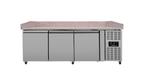 Unnicool Pizzawerkbank | 580L | 3 Deuren | +2°c/+8°c | Gefor, Witgoed en Apparatuur, Koelkasten en IJskasten, Ophalen of Verzenden