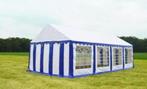 Classic Plus Feesttent PVC 4x8x2 mtr in Wit-Blauw, Tuin en Terras, Partytenten, Verzenden, Nieuw