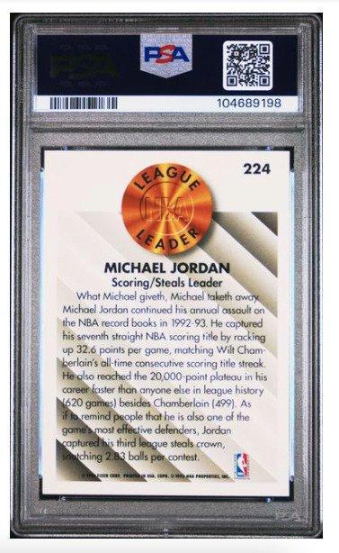 1993 Fleer Michael Jordan #224 - Hall Of Fame - PSA 10 Gem, Verzamelen, Stickers